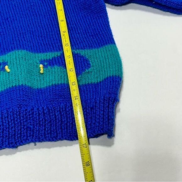 Vintage Children’s Knit Sweaters 2 Homemade Sweaters Ducks Soldiers - Picture 12 of 16